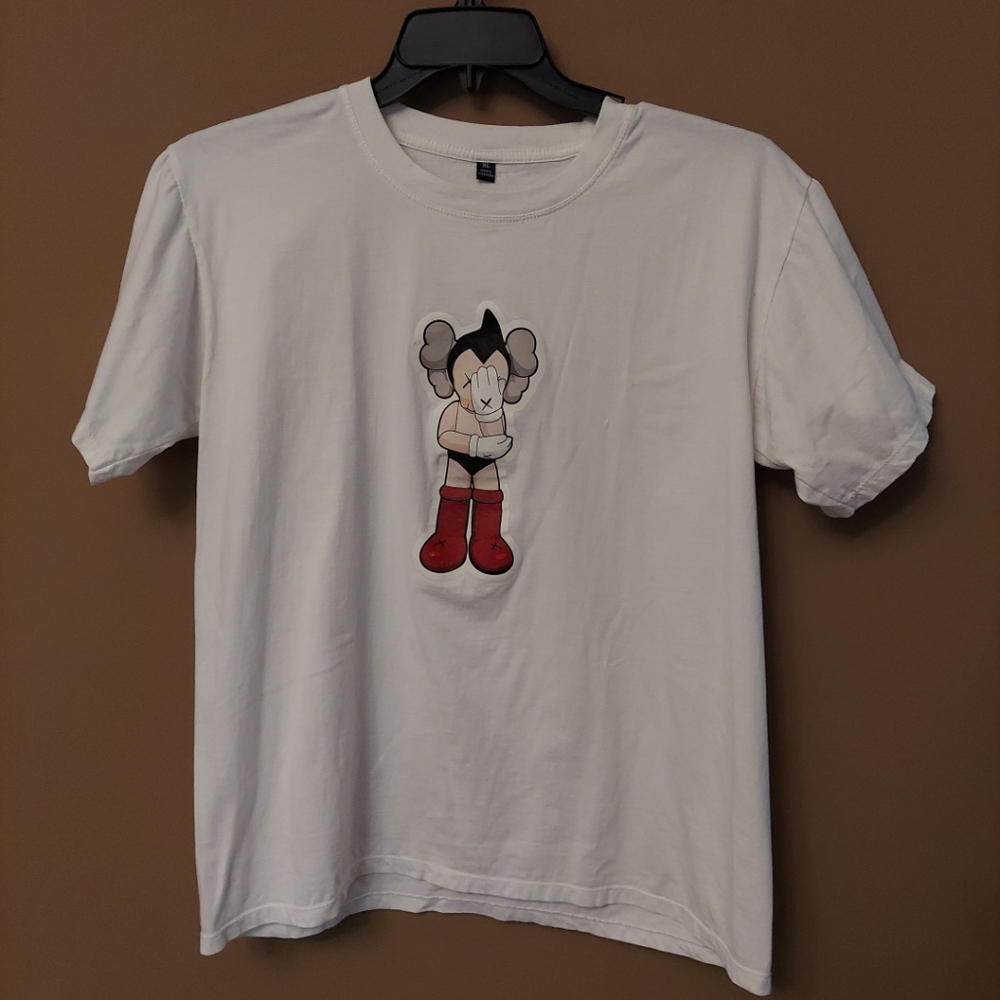 Astro Boy by KAWS Distressed Print XL 100% Cotton T-shirt